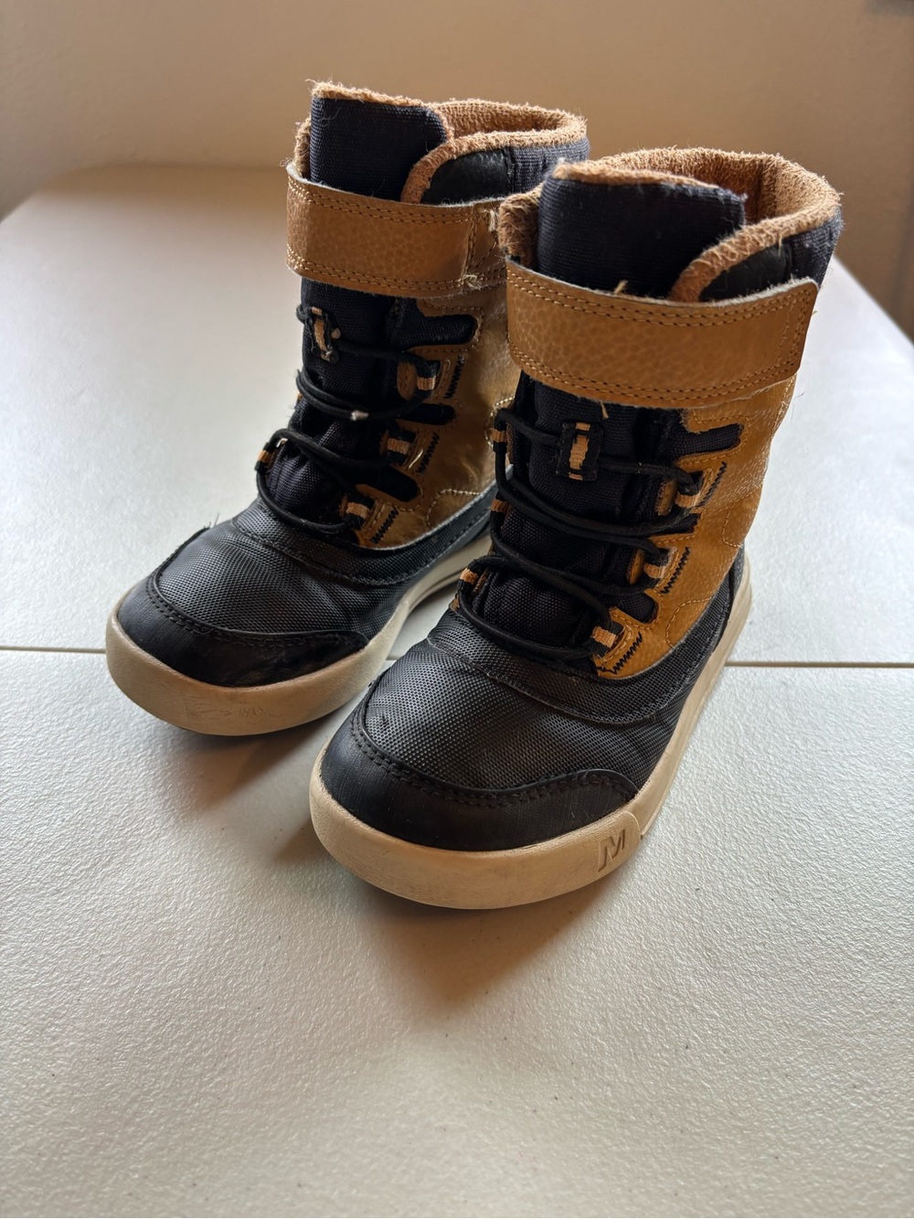 Merrell Kids Black and Brown Waterproof Winter Boots